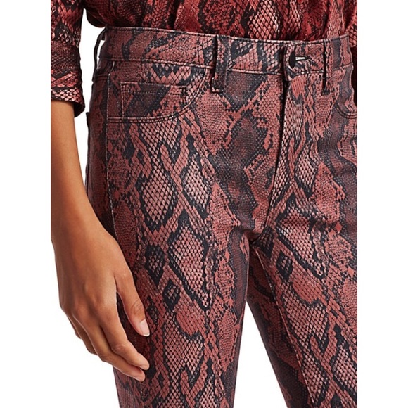 NWT L'Agence Margot Ankle Skinny Crop Python Jeans - Picture 3 of 6